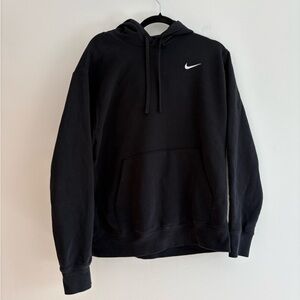 NIKE Black Hoodie Sweatshirt Pullover Classic Sports Travel Casual Men's Medium